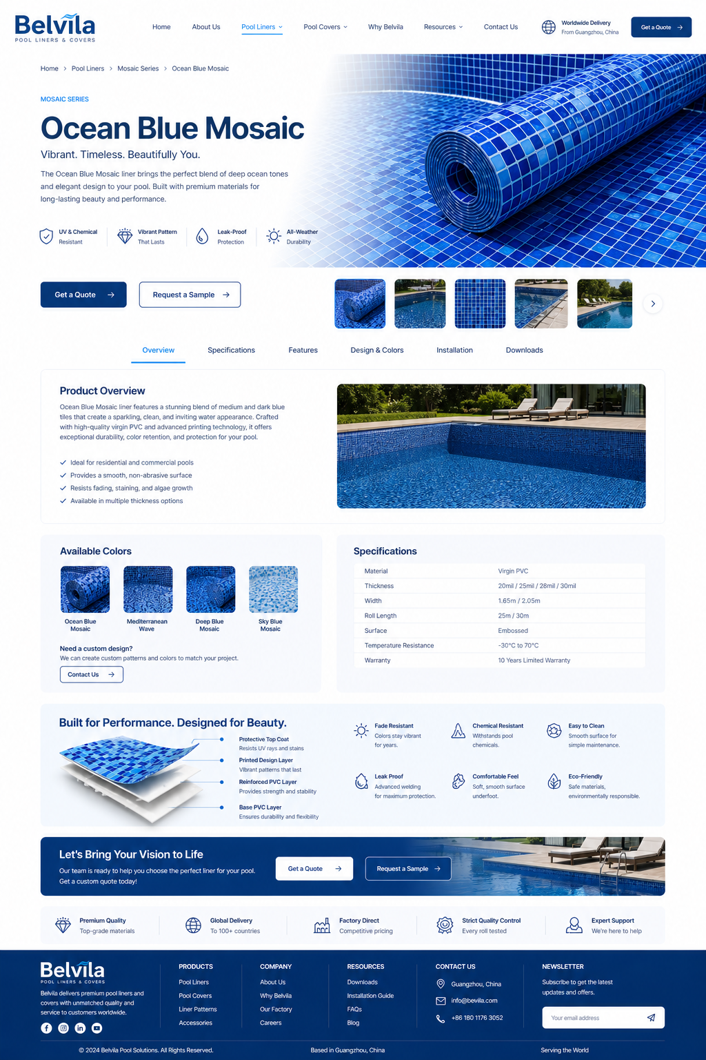 Ocean Blue Mosaic
